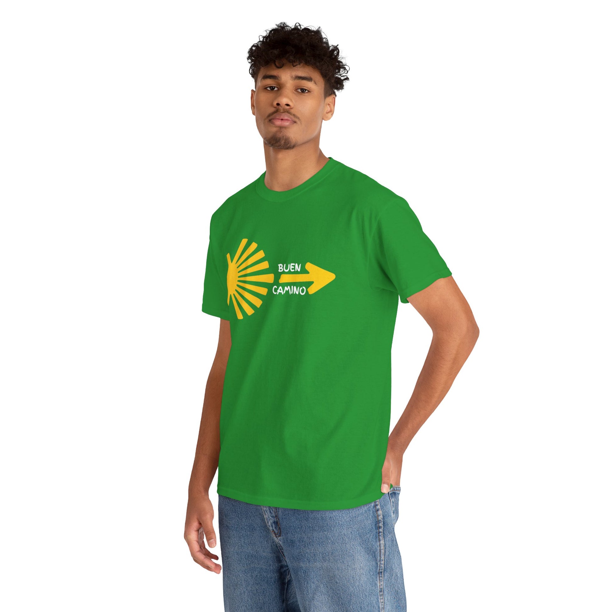 Buen Camino Shirt, Camino de Santiago T-Shirt, Pilgrim Hiking Tee, St. James Way Gift, Camino Arrow Shell Graphic Tee, Travel Walker Shirt