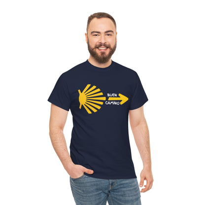 Buen Camino Shirt, Camino de Santiago T-Shirt, Pilgrim Hiking Tee, St. James Way Gift, Camino Arrow Shell Graphic Tee, Travel Walker Shirt