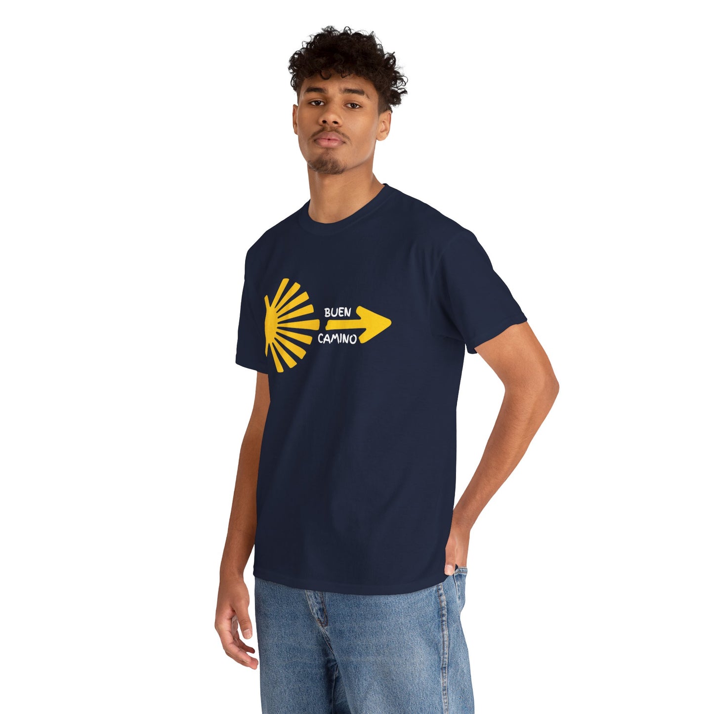 Buen Camino Shirt, Camino de Santiago T-Shirt, Pilgrim Hiking Tee, St. James Way Gift, Camino Arrow Shell Graphic Tee, Travel Walker Shirt