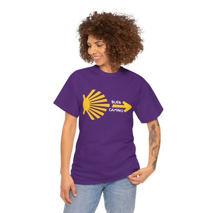 Buen Camino Shirt, Camino de Santiago T-Shirt, Pilgrim Hiking Tee, St. James Way Gift, Camino Arrow Shell Graphic Tee, Travel Walker Shirt