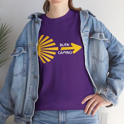 Buen Camino Shirt, Camino de Santiago T-Shirt, Pilgrim Hiking Tee, St. James Way Gift, Camino Arrow Shell Graphic Tee, Travel Walker Shirt