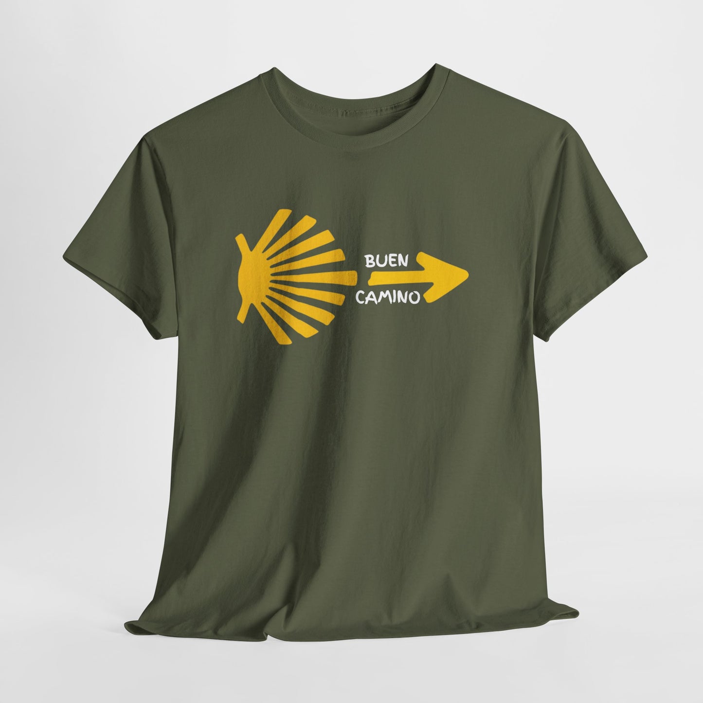 Buen Camino Shirt, Camino de Santiago T-Shirt, Pilgrim Hiking Tee, St. James Way Gift, Camino Arrow Shell Graphic Tee, Travel Walker Shirt