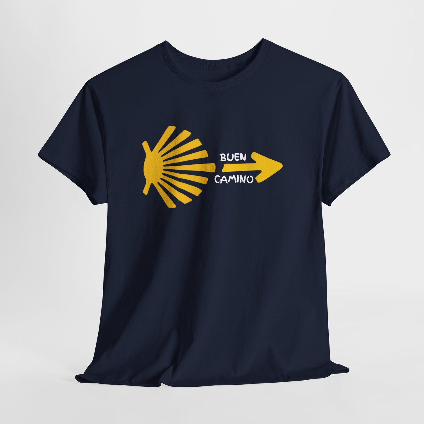 Buen Camino Shirt, Camino de Santiago T-Shirt, Pilgrim Hiking Tee, St. James Way Gift, Camino Arrow Shell Graphic Tee, Travel Walker Shirt