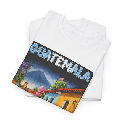 Guatemala Travel T-Shirt Vintage, Antigua Guatemala Street Art Tee, Colorful Landscape Shirt, Gift for Travelers