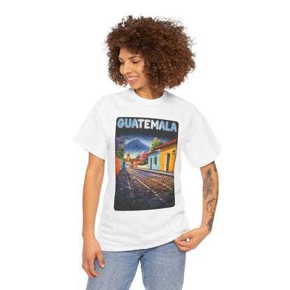 Guatemala Travel T-Shirt Vintage, Antigua Guatemala Street Art Tee, Colorful Landscape Shirt, Gift for Travelers