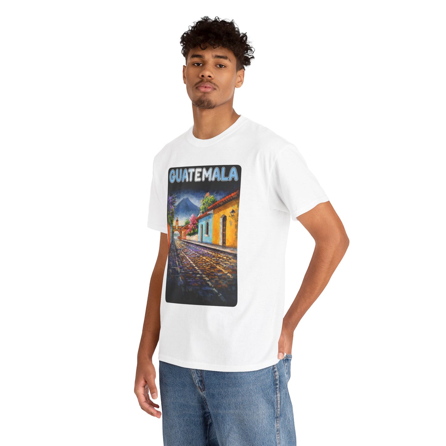 Guatemala Travel T-Shirt Vintage, Antigua Guatemala Street Art Tee, Colorful Landscape Shirt, Gift for Travelers