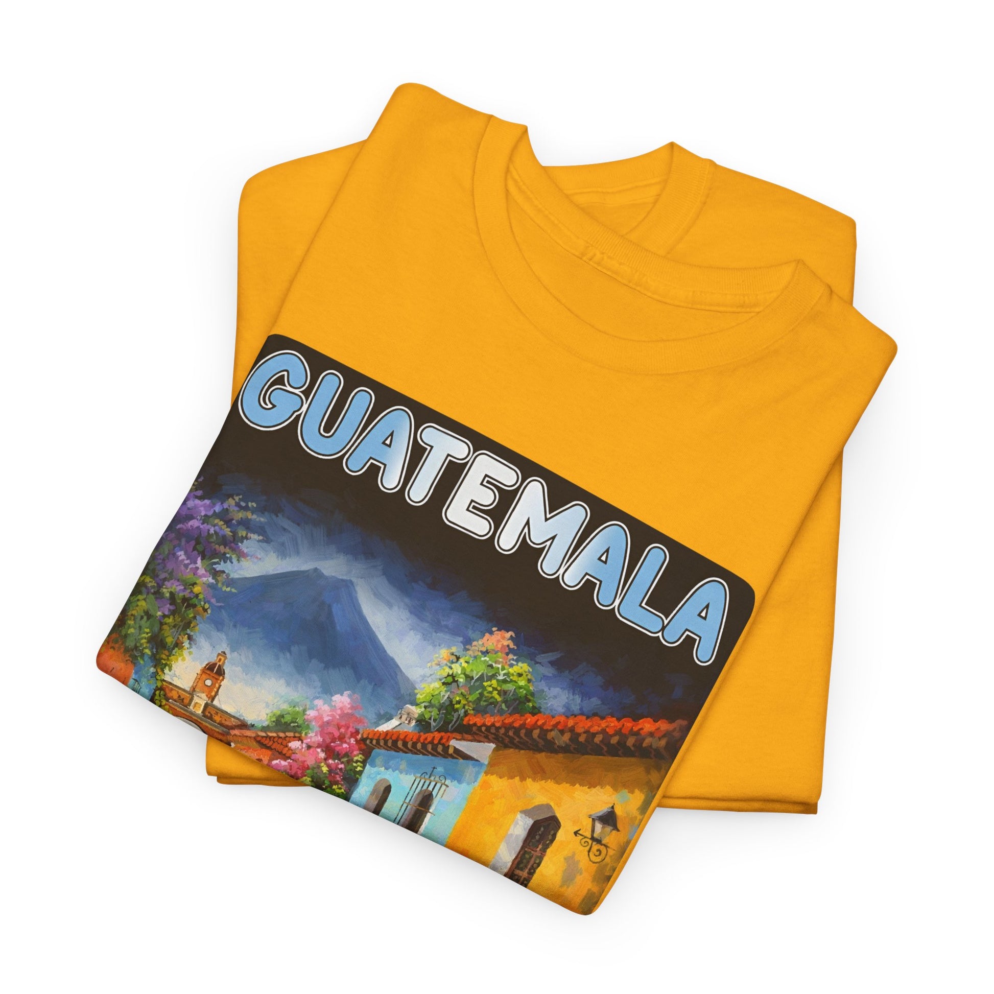 Guatemala Travel T-Shirt Vintage, Antigua Guatemala Street Art Tee, Colorful Landscape Shirt, Gift for Travelers