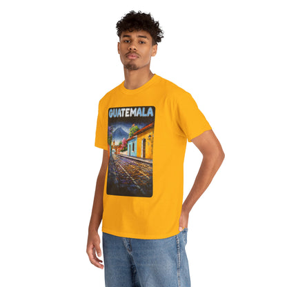 Guatemala Travel T-Shirt Vintage, Antigua Guatemala Street Art Tee, Colorful Landscape Shirt, Gift for Travelers