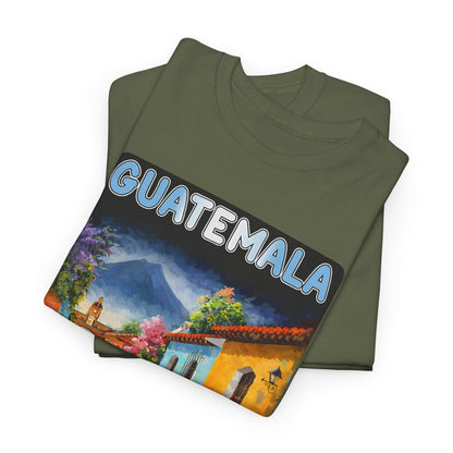 Guatemala Travel T-Shirt Vintage, Antigua Guatemala Street Art Tee, Colorful Landscape Shirt, Gift for Travelers