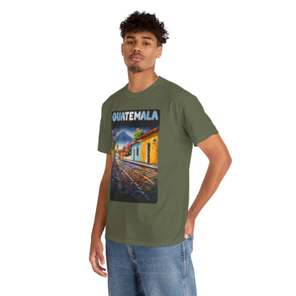 Guatemala Travel T-Shirt Vintage, Antigua Guatemala Street Art Tee, Colorful Landscape Shirt, Gift for Travelers