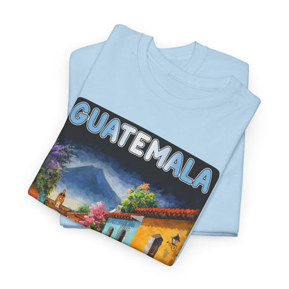 Guatemala Travel T-Shirt Vintage, Antigua Guatemala Street Art Tee, Colorful Landscape Shirt, Gift for Travelers