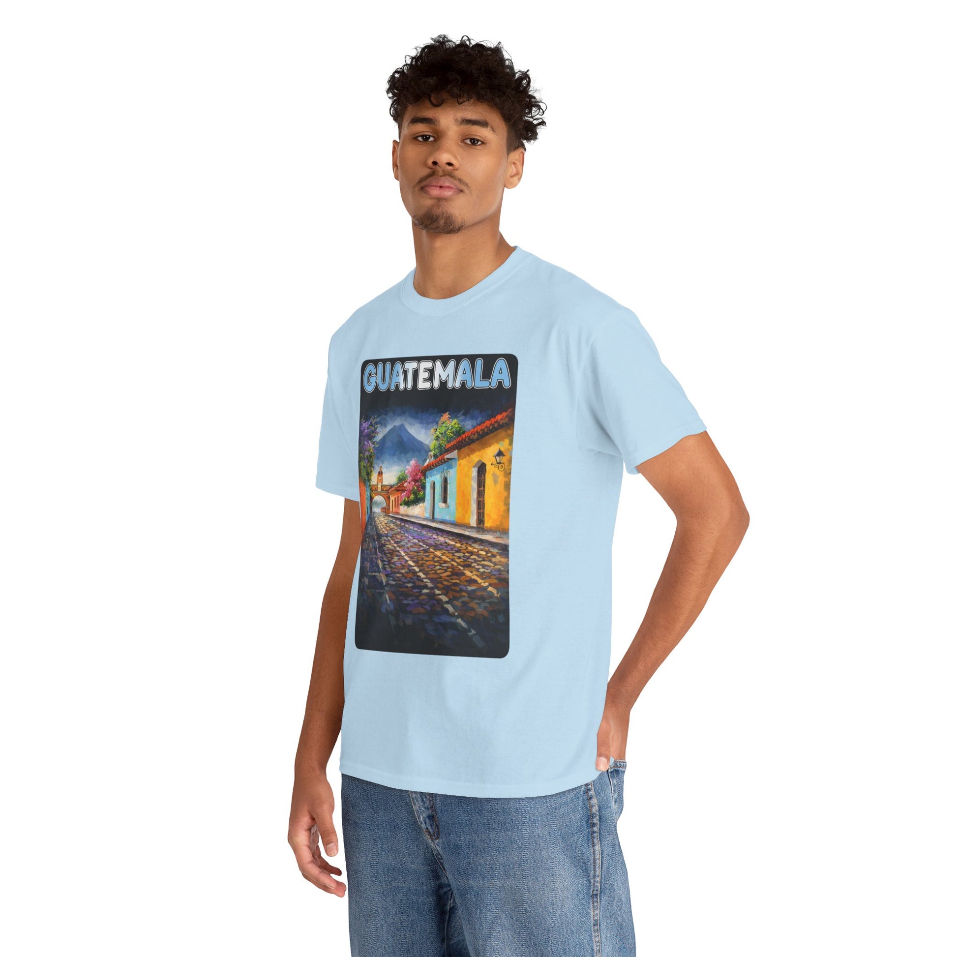 Guatemala Travel T-Shirt Vintage, Antigua Guatemala Street Art Tee, Colorful Landscape Shirt, Gift for Travelers