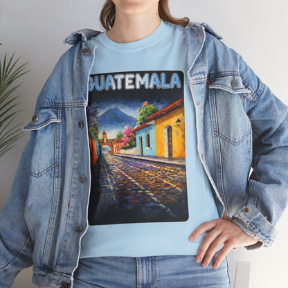 Guatemala Travel T-Shirt Vintage, Antigua Guatemala Street Art Tee, Colorful Landscape Shirt, Gift for Travelers