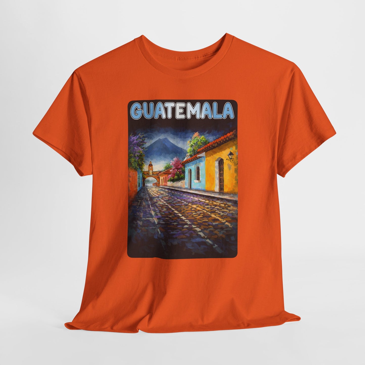 Guatemala Travel T-Shirt Vintage, Antigua Guatemala Street Art Tee, Colorful Landscape Shirt, Gift for Travelers
