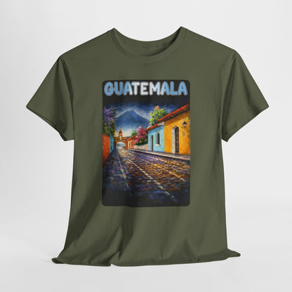 Guatemala Travel T-Shirt Vintage, Antigua Guatemala Street Art Tee, Colorful Landscape Shirt, Gift for Travelers