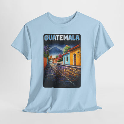 Guatemala Travel T-Shirt Vintage, Antigua Guatemala Street Art Tee, Colorful Landscape Shirt, Gift for Travelers