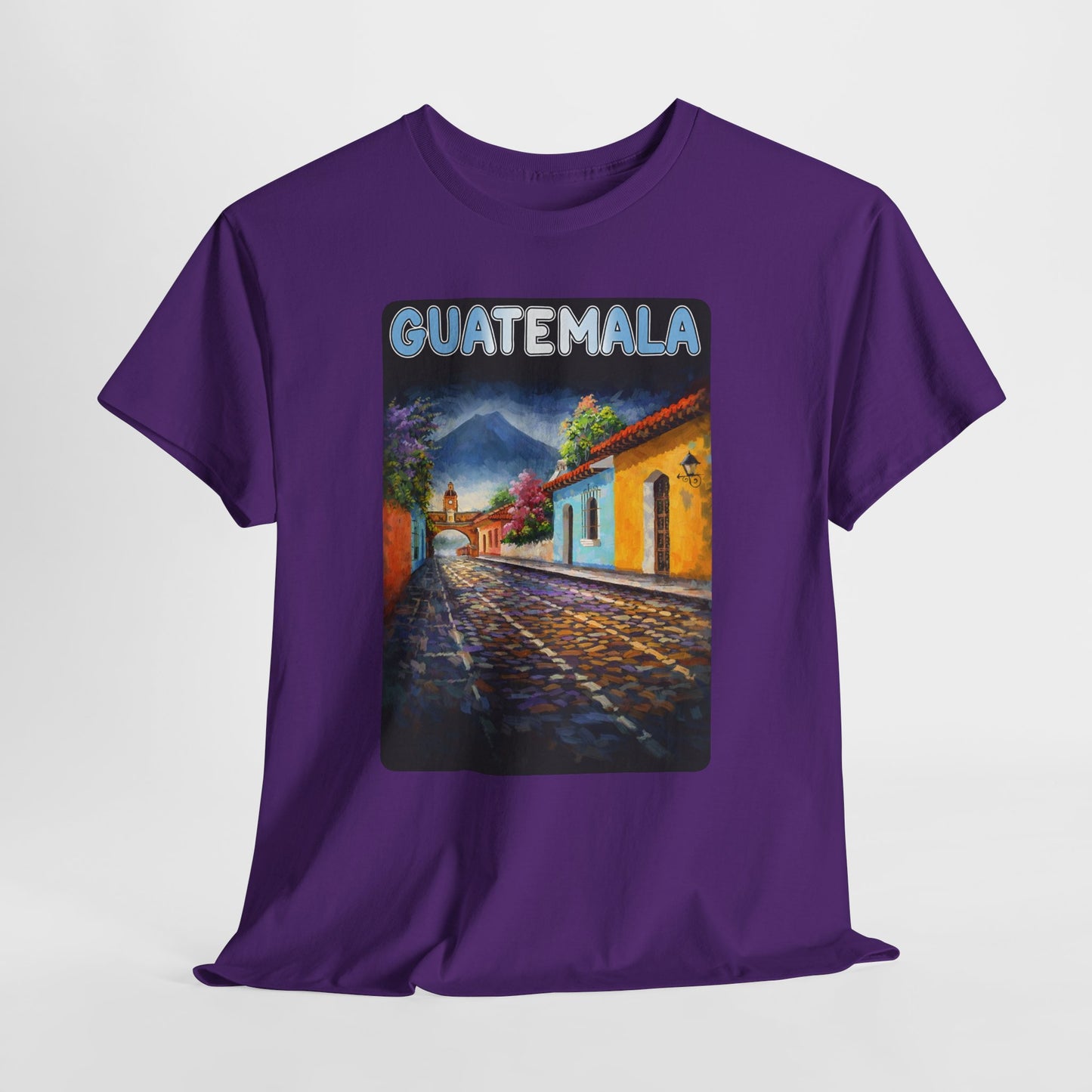 Guatemala Travel T-Shirt Vintage, Antigua Guatemala Street Art Tee, Colorful Landscape Shirt, Gift for Travelers