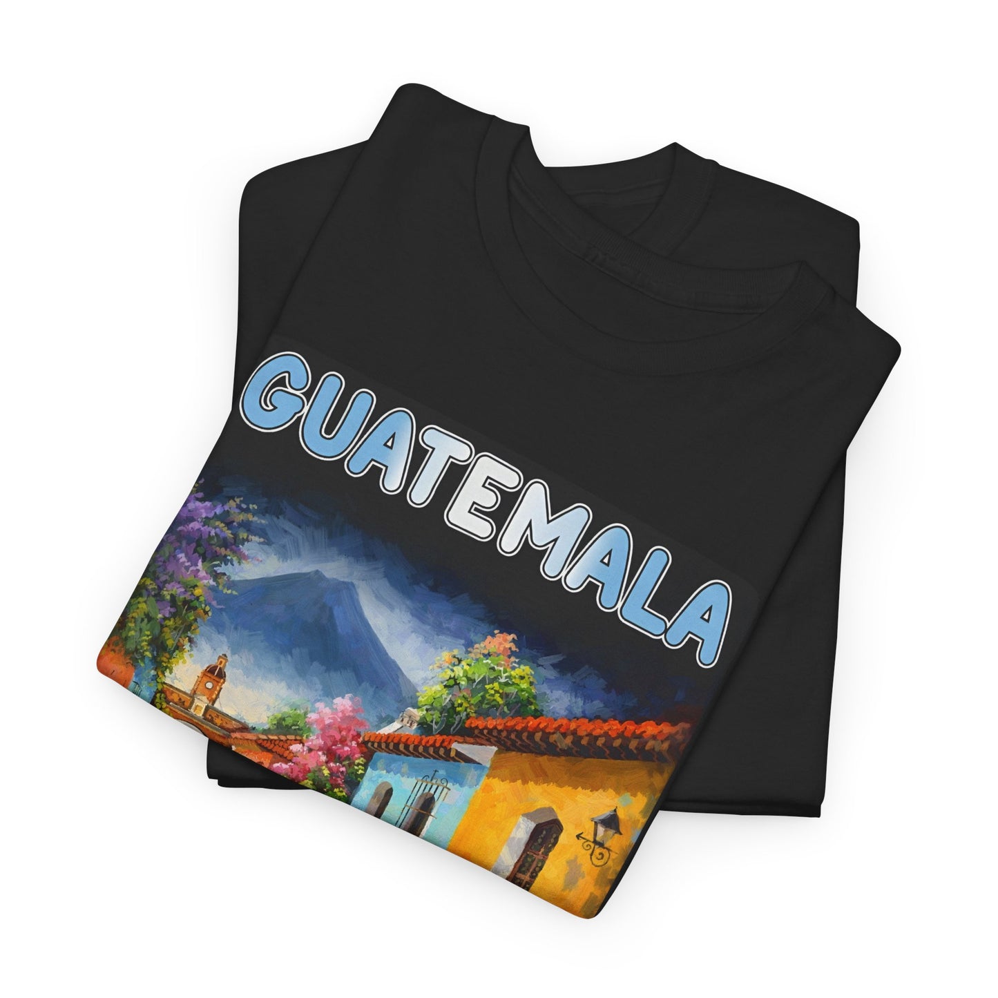 Guatemala Travel T-Shirt Vintage, Antigua Guatemala Street Art Tee, Colorful Landscape Shirt, Gift for Travelers
