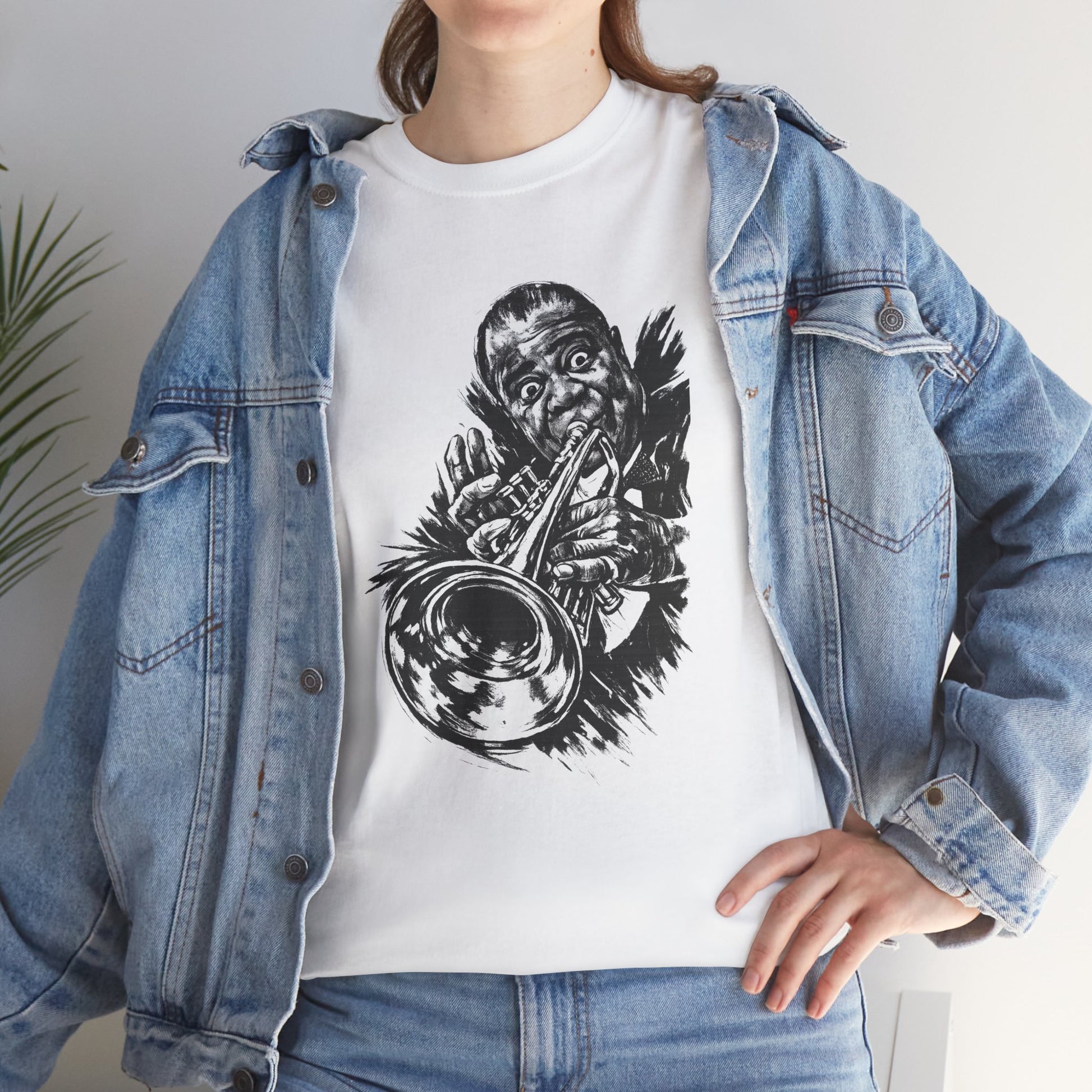 Louis Armstrong Jazz T-Shirt - Maglietta Jazz Tromba | Vintage Jazz Music Tee | Regalo per Amanti del Jazz | Musician Shirt