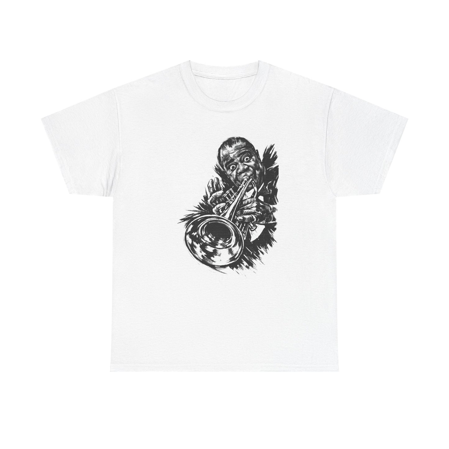 Louis Armstrong Jazz T-Shirt - Maglietta Jazz Tromba | Vintage Jazz Music Tee | Regalo per Amanti del Jazz | Musician Shirt