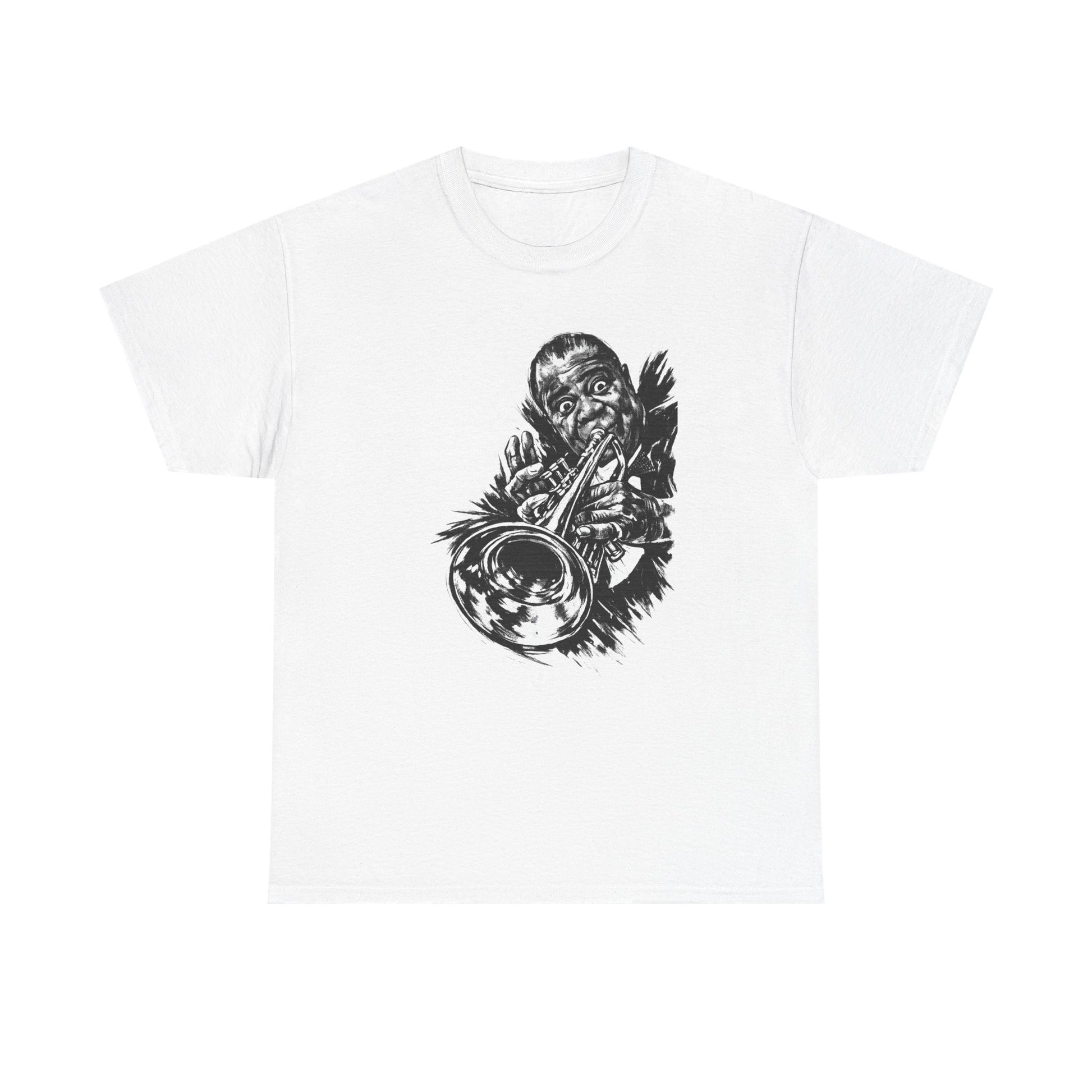 Louis Armstrong Jazz T-Shirt - Maglietta Jazz Tromba | Vintage Jazz Music Tee | Regalo per Amanti del Jazz | Musician Shirt