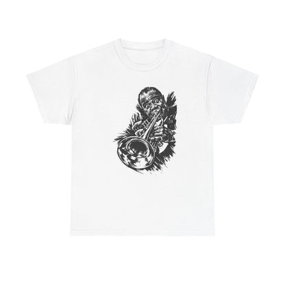 Louis Armstrong Jazz T-Shirt - Maglietta Jazz Tromba | Vintage Jazz Music Tee | Regalo per Amanti del Jazz | Musician Shirt