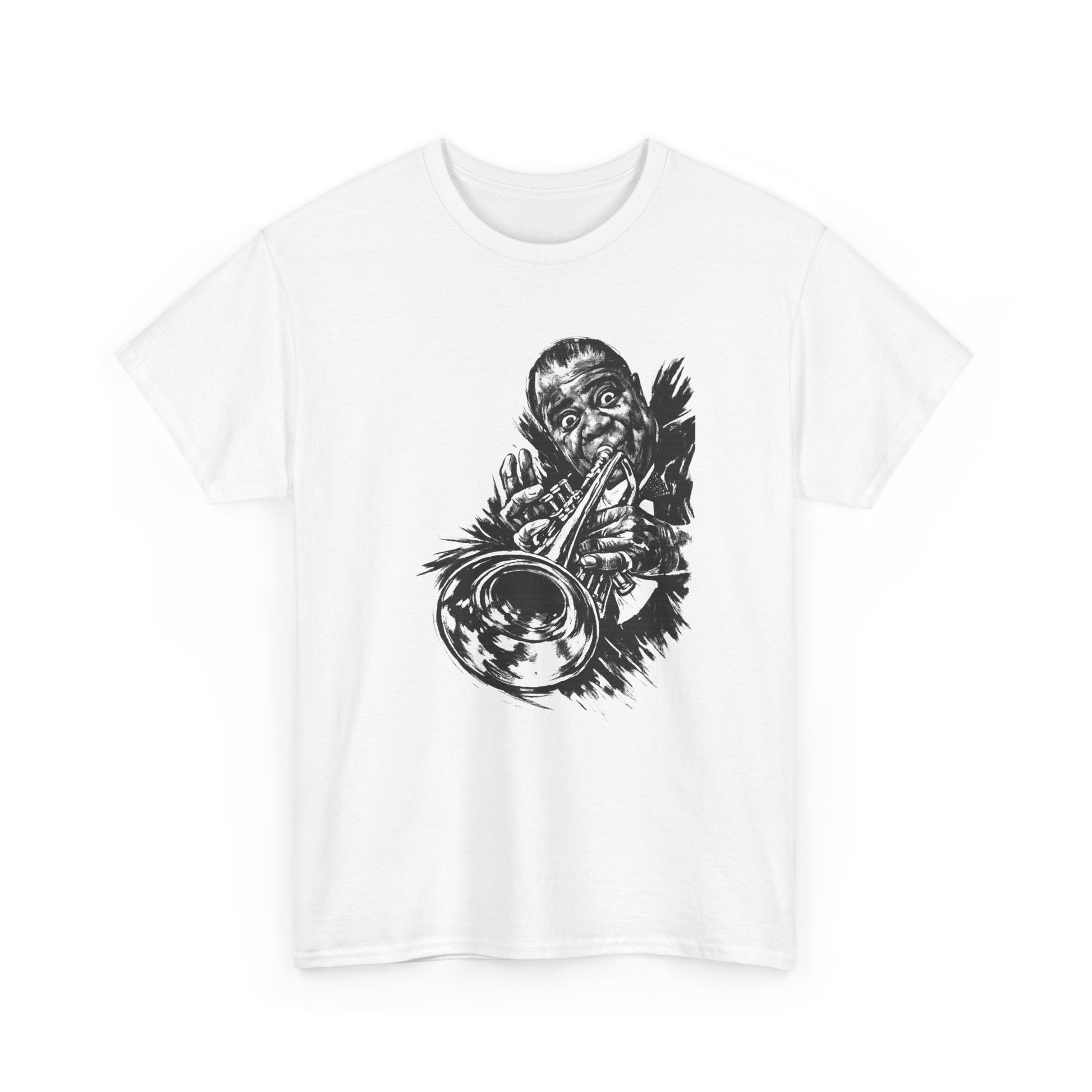 Louis Armstrong Jazz T-Shirt - Maglietta Jazz Tromba | Vintage Jazz Music Tee | Regalo per Amanti del Jazz | Musician Shirt