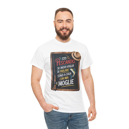 Maglietta da Pesca Uomo Divertente - T-Shirt Pescatore con Frase Spiritosa, Idea Regalo per Amanti della Pesca