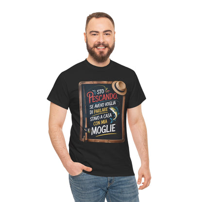 Maglietta da Pesca Uomo Divertente - T-Shirt Pescatore con Frase Spiritosa, Idea Regalo per Amanti della Pesca