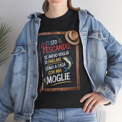 Maglietta da Pesca Uomo Divertente - T-Shirt Pescatore con Frase Spiritosa, Idea Regalo per Amanti della Pesca