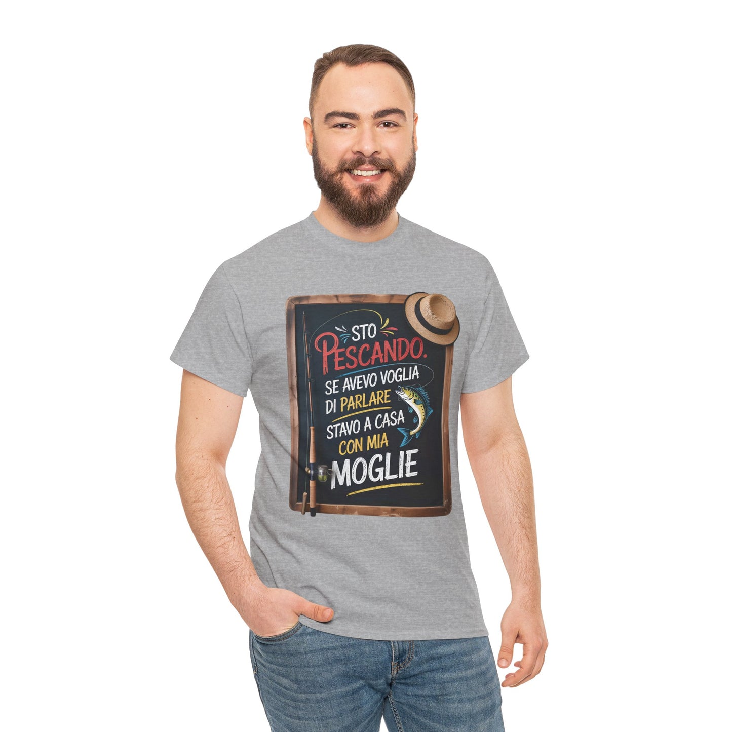 Maglietta da Pesca Uomo Divertente - T-Shirt Pescatore con Frase Spiritosa, Idea Regalo per Amanti della Pesca