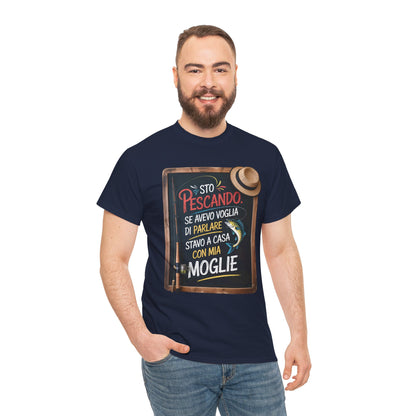 Maglietta da Pesca Uomo Divertente - T-Shirt Pescatore con Frase Spiritosa, Idea Regalo per Amanti della Pesca