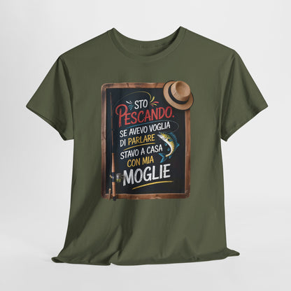 Maglietta da Pesca Uomo Divertente - T-Shirt Pescatore con Frase Spiritosa, Idea Regalo per Amanti della Pesca