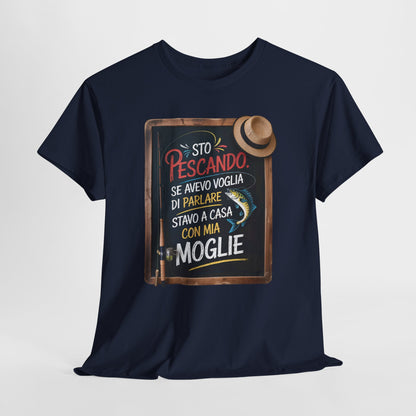 Maglietta da Pesca Uomo Divertente - T-Shirt Pescatore con Frase Spiritosa, Idea Regalo per Amanti della Pesca