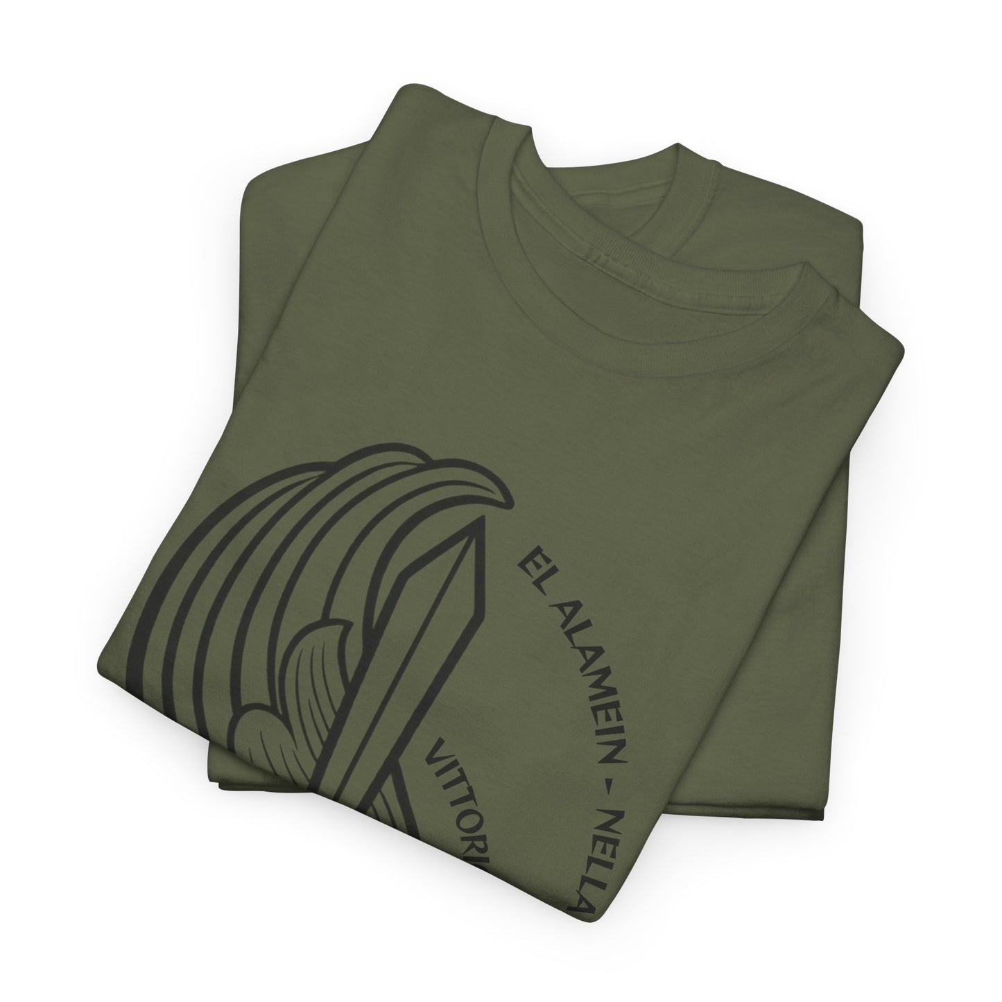 Paracadutisti Folgore El Alamein T-Shirt, Stemma 1942 Pugnale Alato, Design Storico Commemorativo