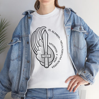 Paracadutisti Folgore El Alamein T-Shirt, Stemma 1942 Pugnale Alato, Design Storico Commemorativo