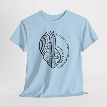 Paracadutisti Folgore El Alamein T-Shirt, Stemma 1942 Pugnale Alato, Design Storico Commemorativo