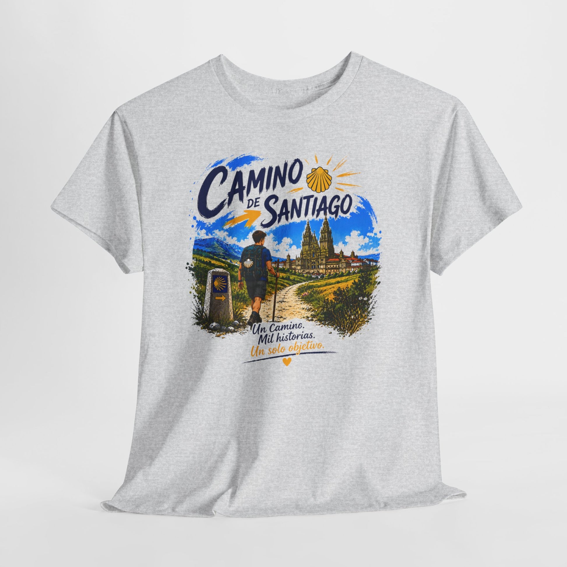 Personalized Camino de Santiago Shirt - Choose Male or Female Pilgrim - Retro Camino T-Shirt - El Camino Hiking Gift