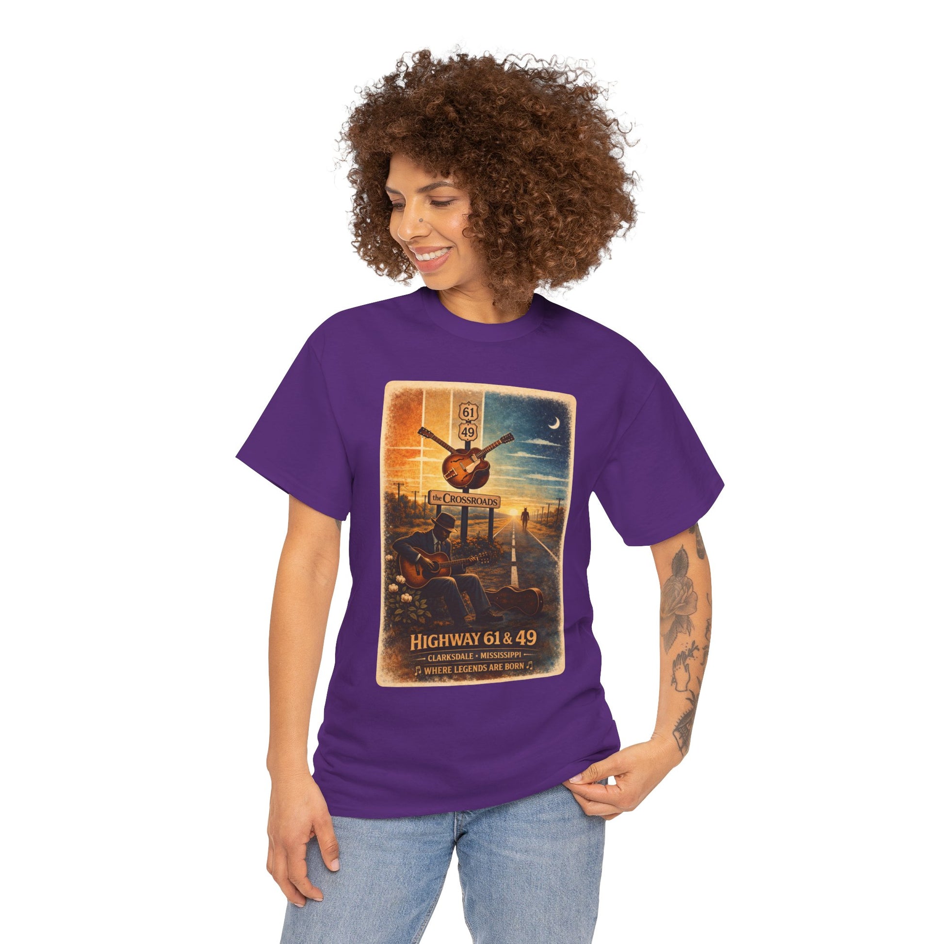 Robert Johnson Crossroads T-Shirt | Delta Blues Mississippi Tee | Route 61 Vintage Guitar Shirt