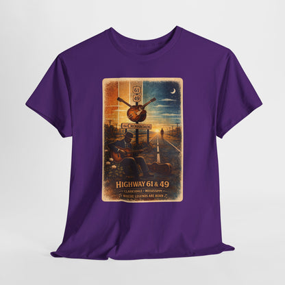 Robert Johnson Crossroads T-Shirt | Delta Blues Mississippi Tee | Route 61 Vintage Guitar Shirt