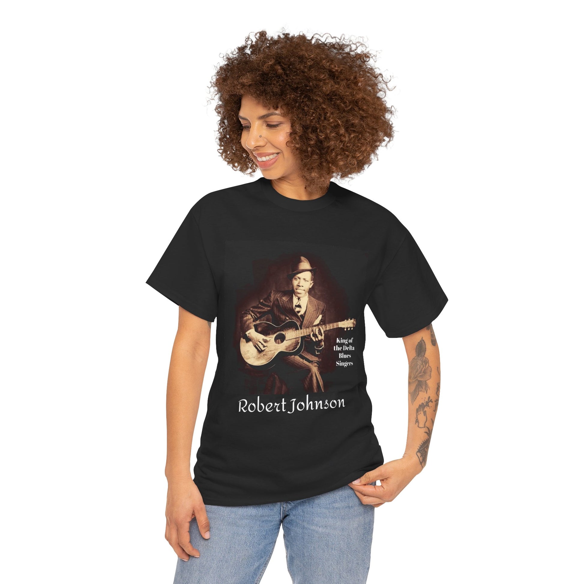 Robert Johnson King of the Blues T-shirt | Music Lover Tee, Vintage Retro Shirt