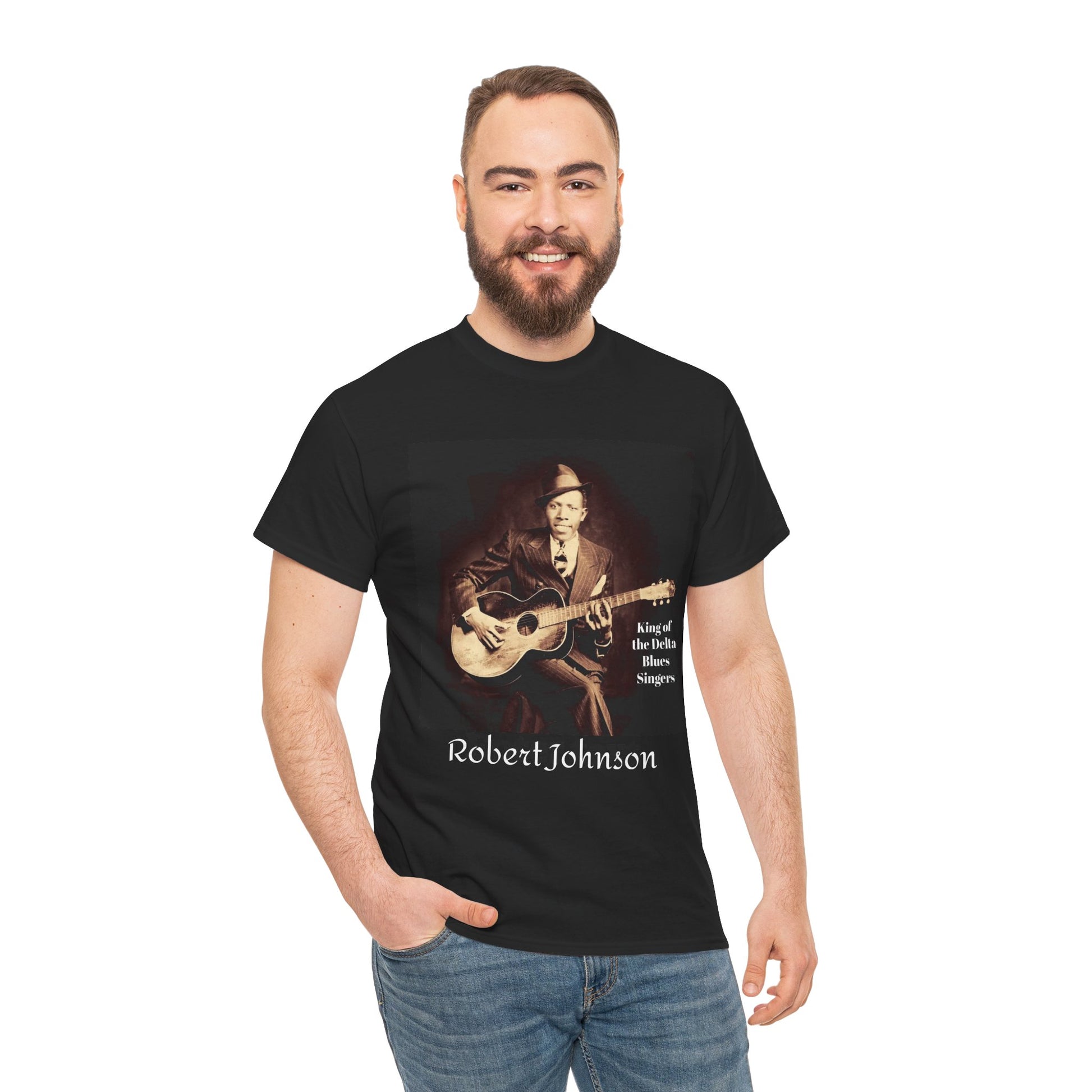 Robert Johnson King of the Blues T-shirt | Music Lover Tee, Vintage Retro Shirt