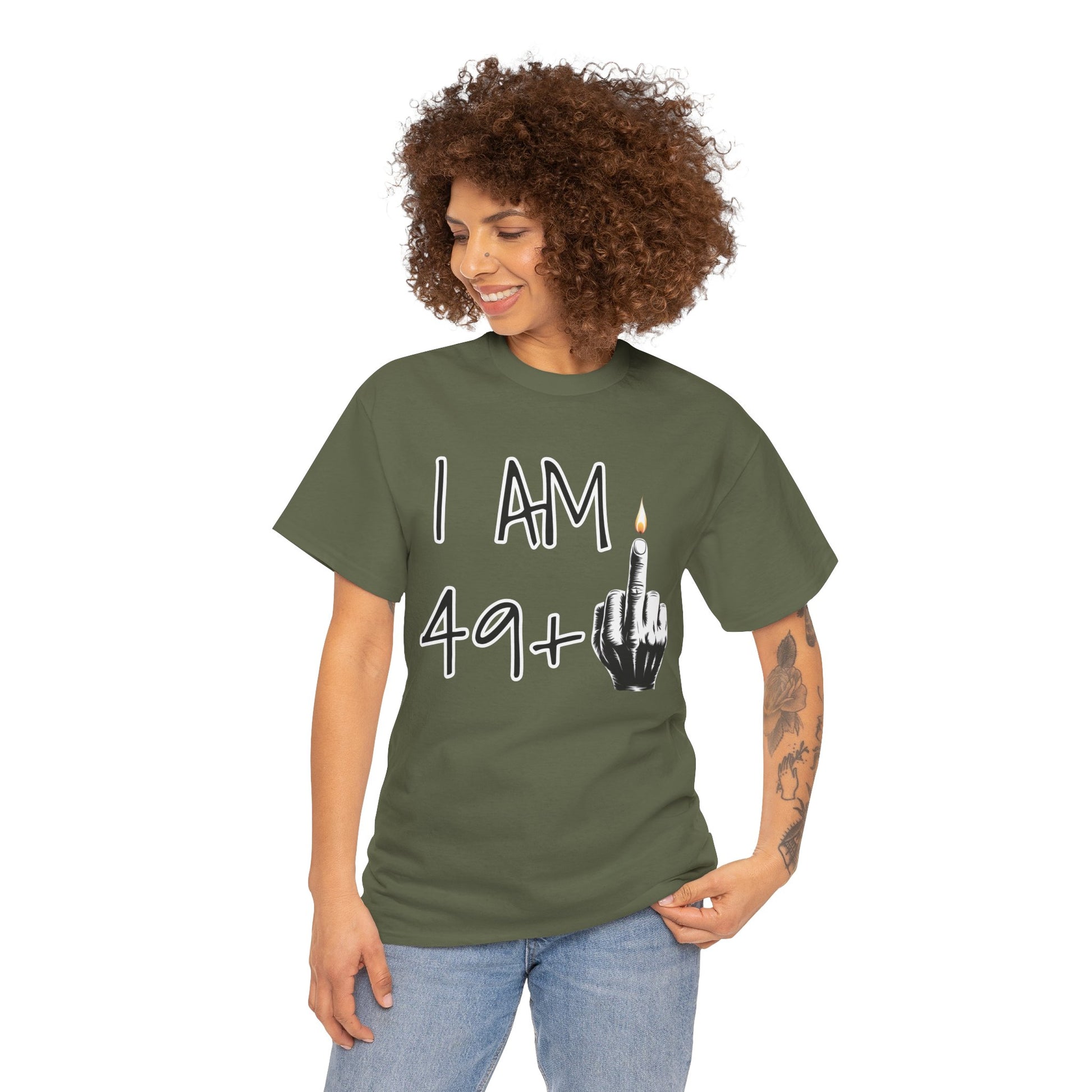 T-shirt 50 Anni Middle Finger | Maglietta Divertente Regalo 50° Compleanno