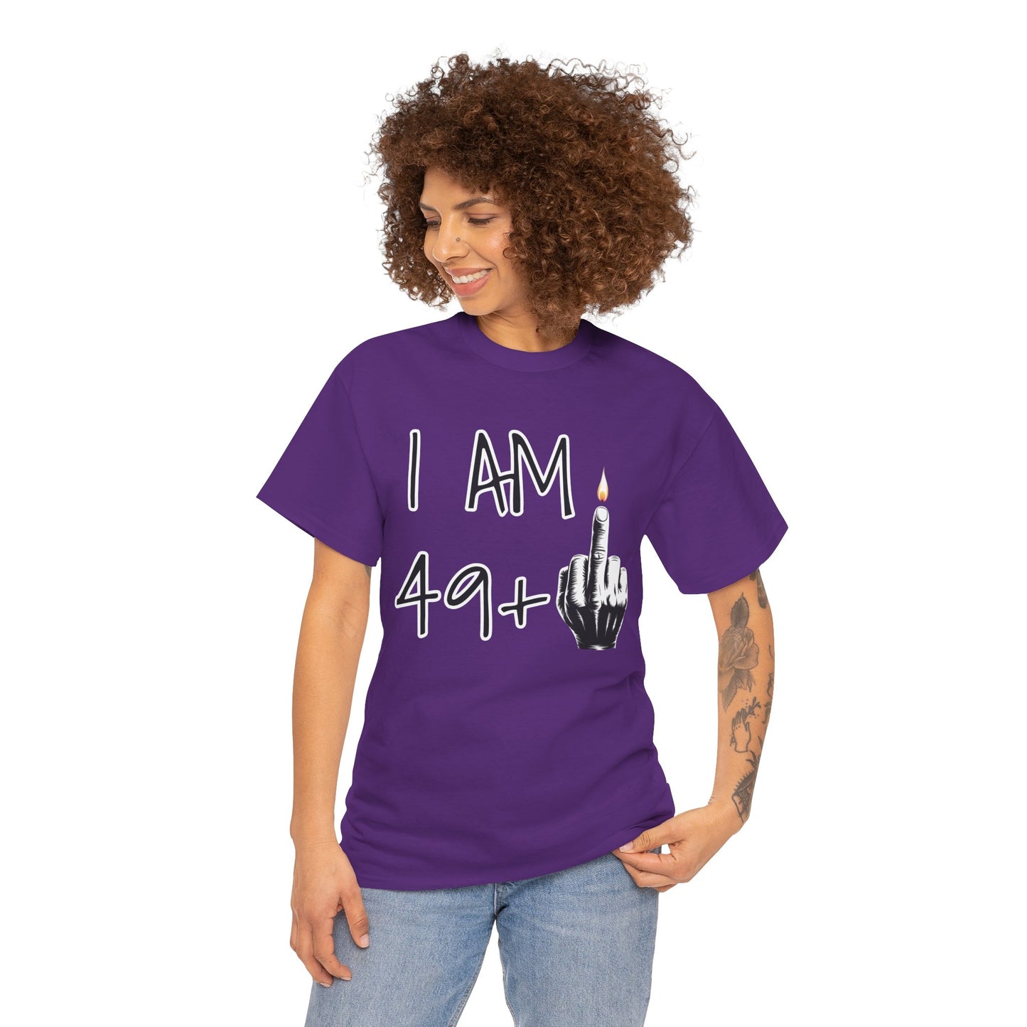 T-shirt 50 Anni Middle Finger | Maglietta Divertente Regalo 50° Compleanno
