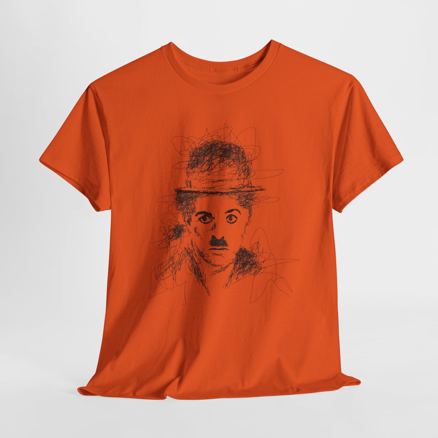 T-shirt Charlie Chaplin, Artistic Character Tee - Unique Graphic Design, Casual Wear, Gift for Artists, Vintage Style, Unisex Fashion