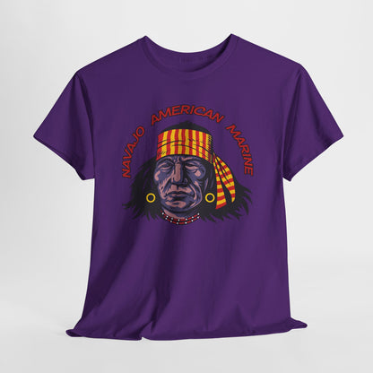 T-shirt Geronimo Navajo Tribale - Maglietta Vintage Anni 80 American Marine Heritage