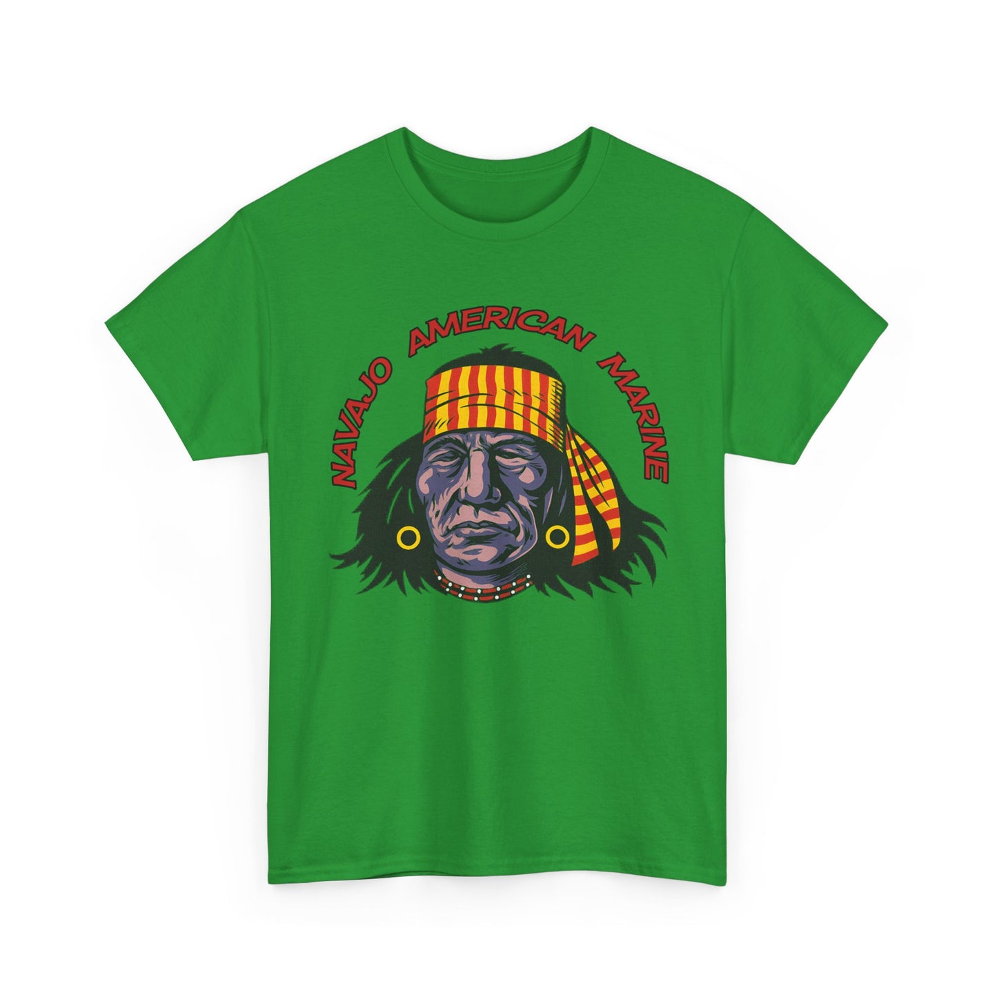 T-shirt Geronimo Navajo Tribale - Maglietta Vintage Anni 80 American Marine Heritage