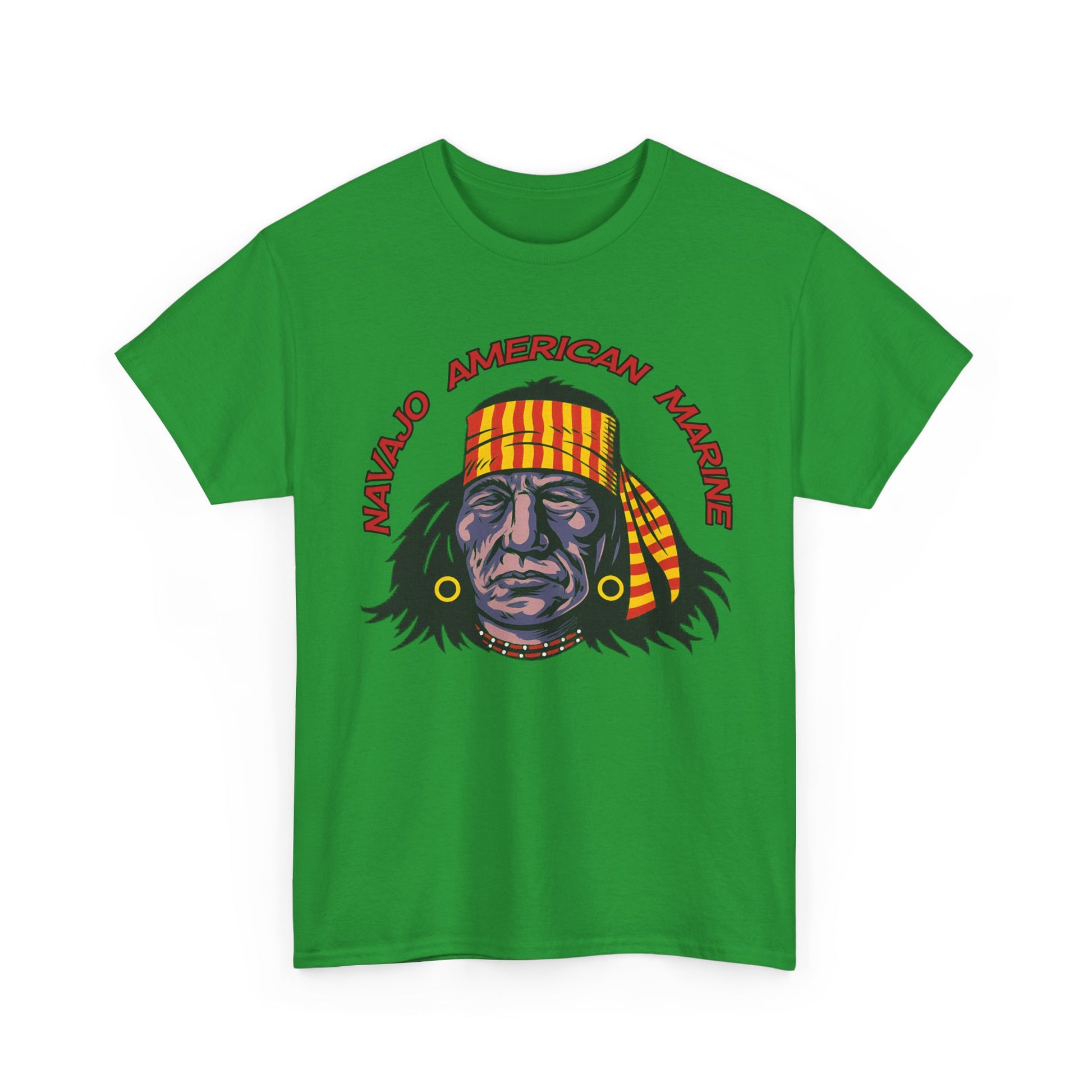 T-shirt Geronimo Navajo Tribale - Maglietta Vintage Anni 80 American Marine Heritage