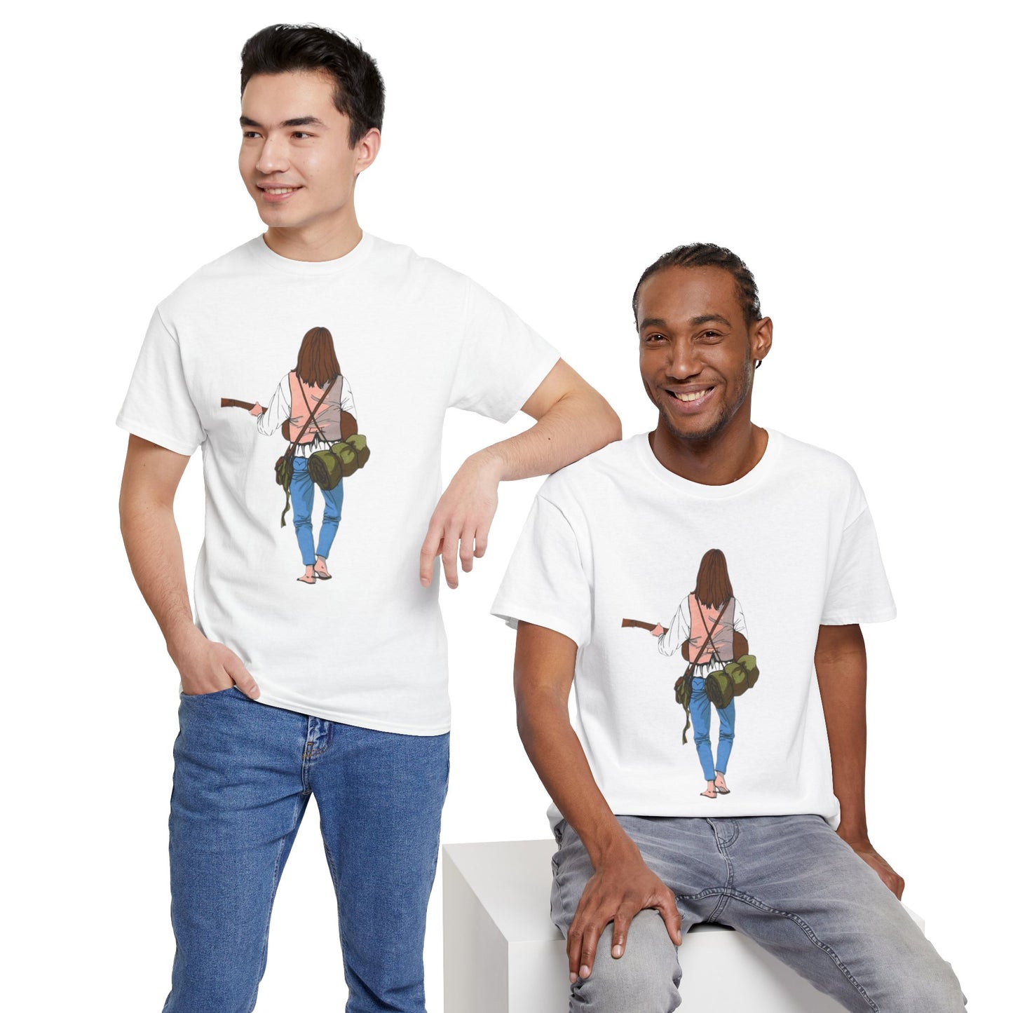 T-shirt Il Vagabondo: vintage anni 80 in cotone pesante. Stile retrò autentico.