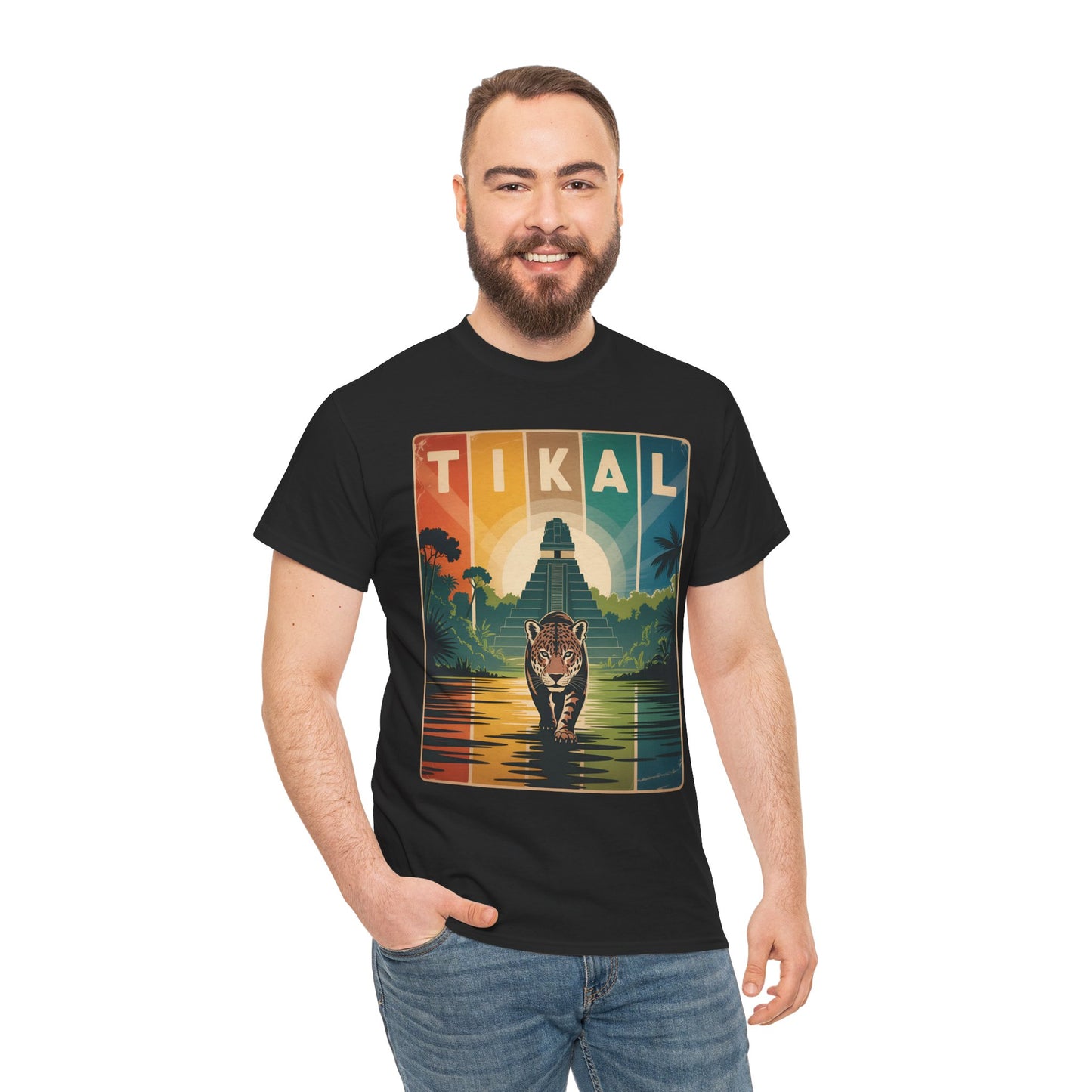 Tikal Jaguar T-Shirt — Guatemala Petén Animal Design
